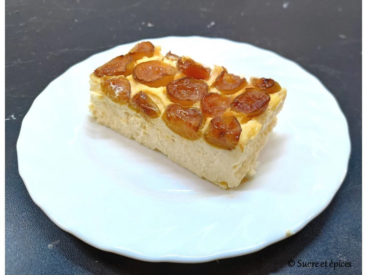 Cheesecake sans pâte aux mirabelles