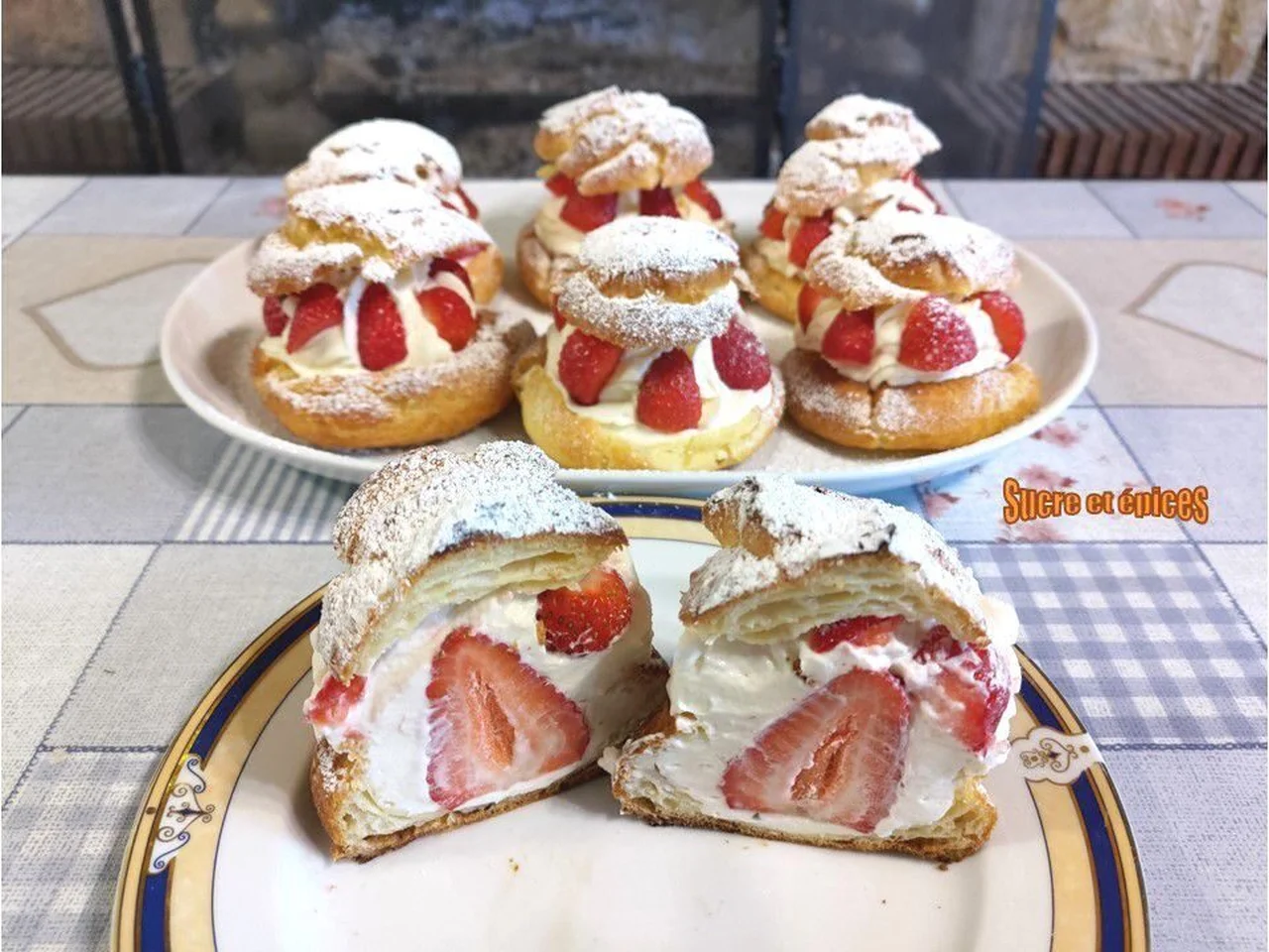Choux aux fraises, chantilly au mascarpone