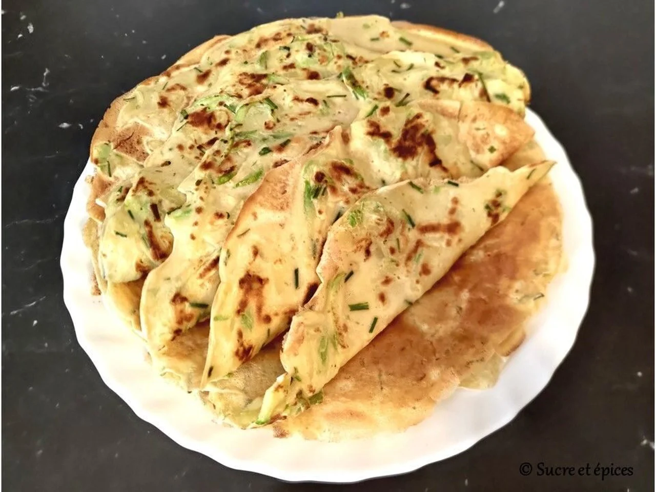 Crêpes aux courgettes et aux pommes de terre