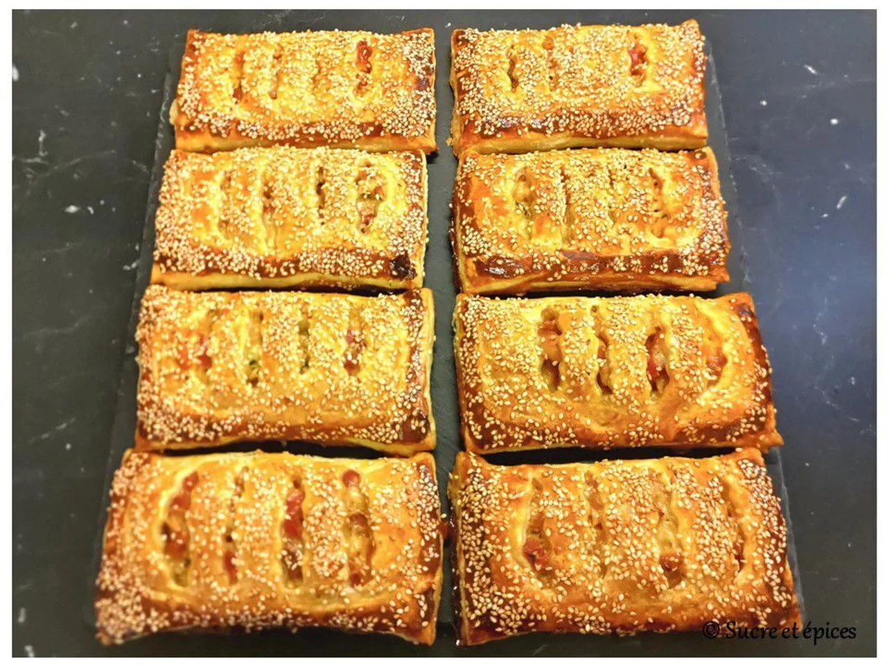 Feuilletés au poulet et au fromage