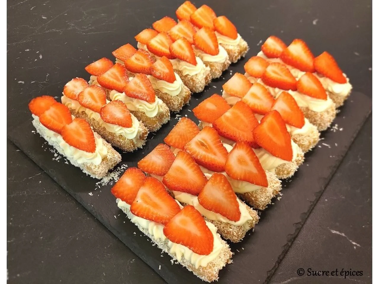 Fingers fraises chantilly sans cuisson