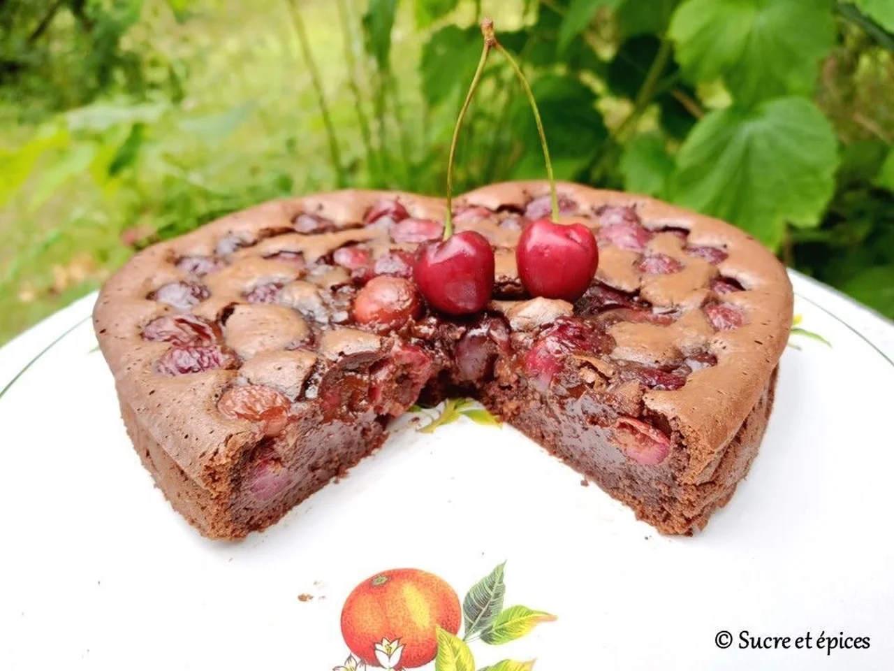 Fondant au chocolat noir et aux cerises