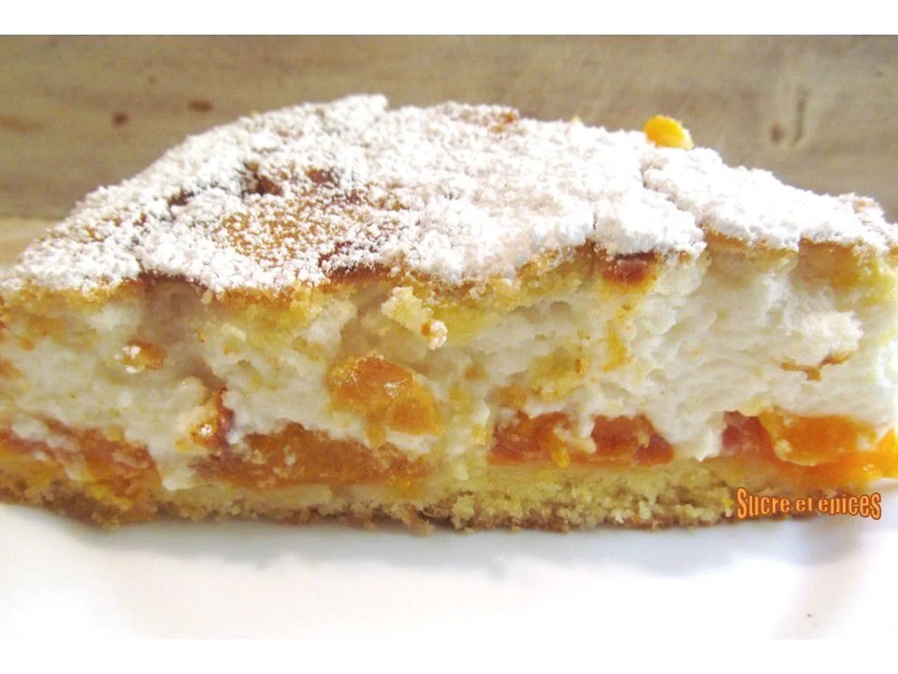 Gâteau soufflé fromage blanc et abricots