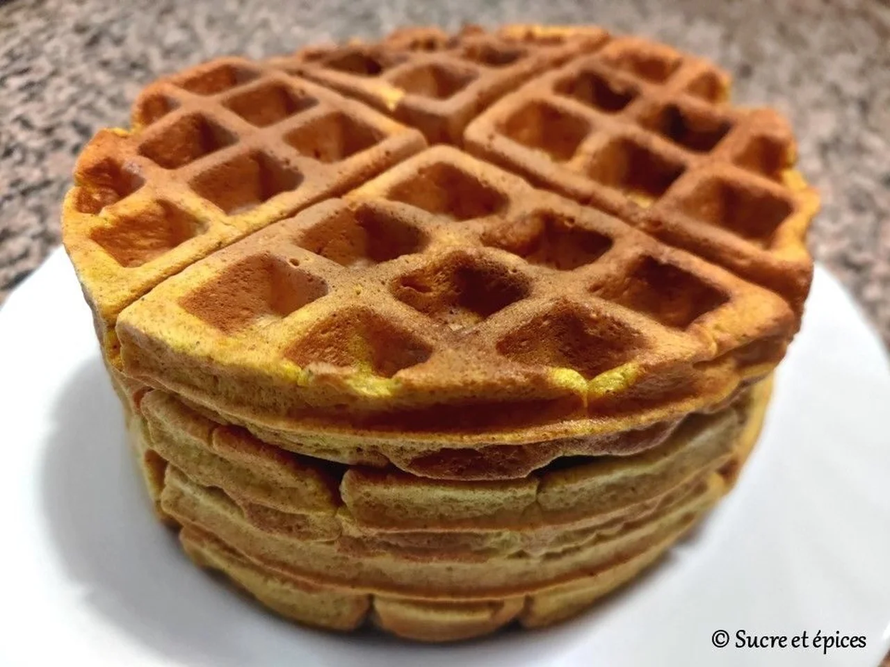 Gaufres à la purée de potiron et cannelle