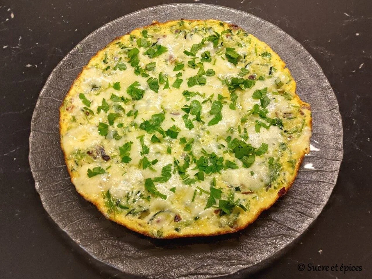Omelette courgette mozzarella