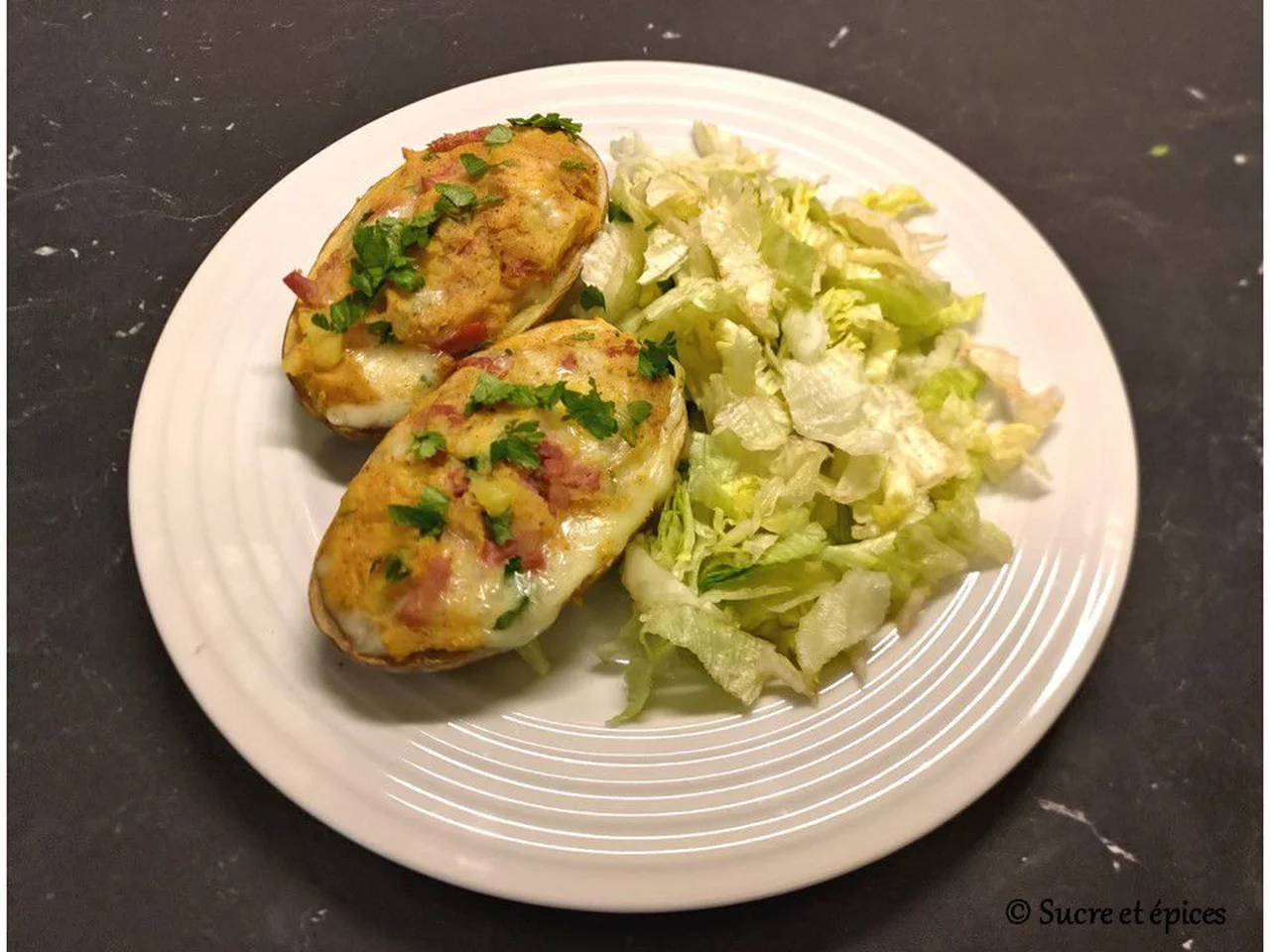 Pommes de terre gratinées au bacon et à la scamorza