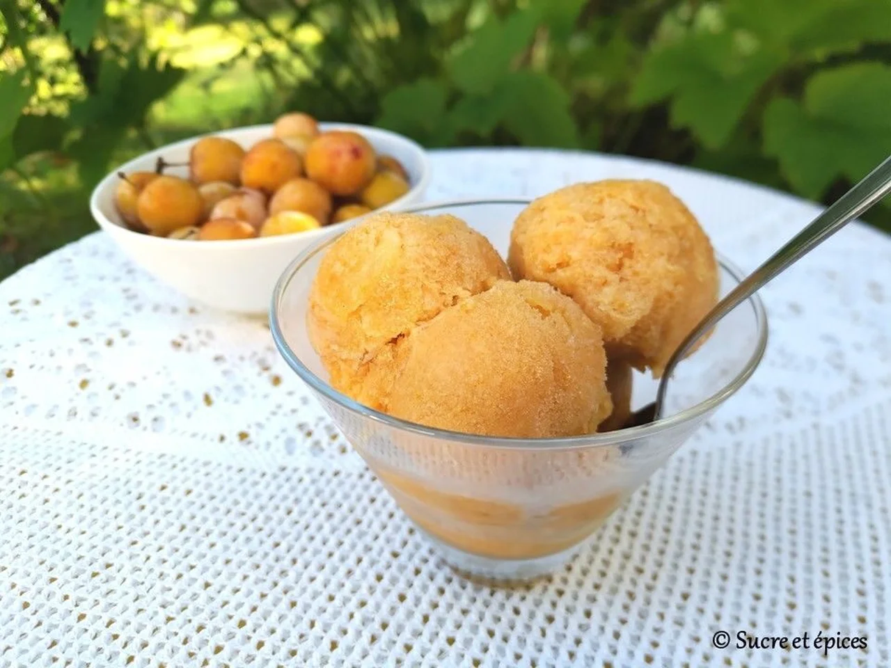 Sorbet à la mirabelle facile sans sorbetière