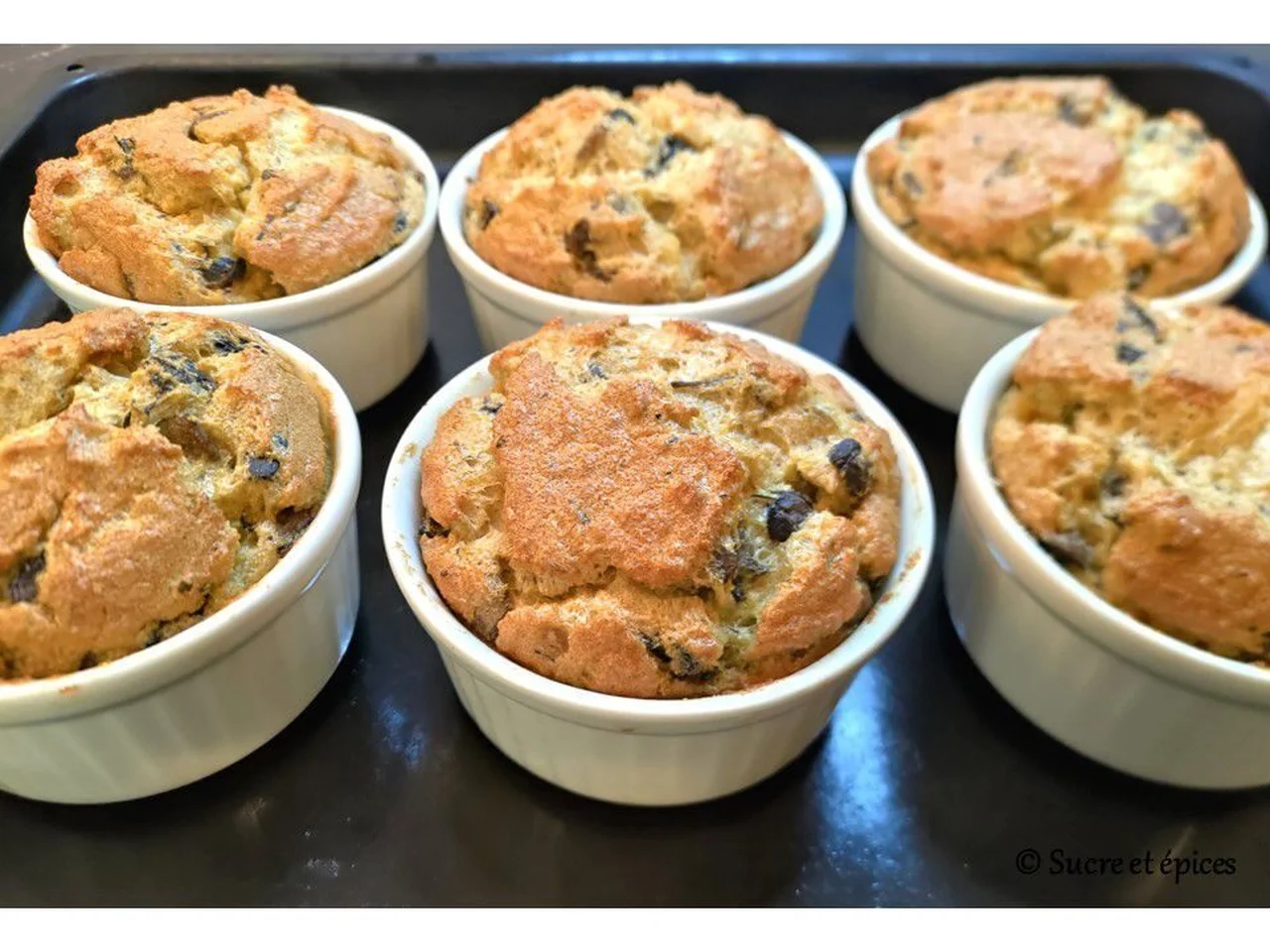 Soufflés de polenta aux champignons et romarin
