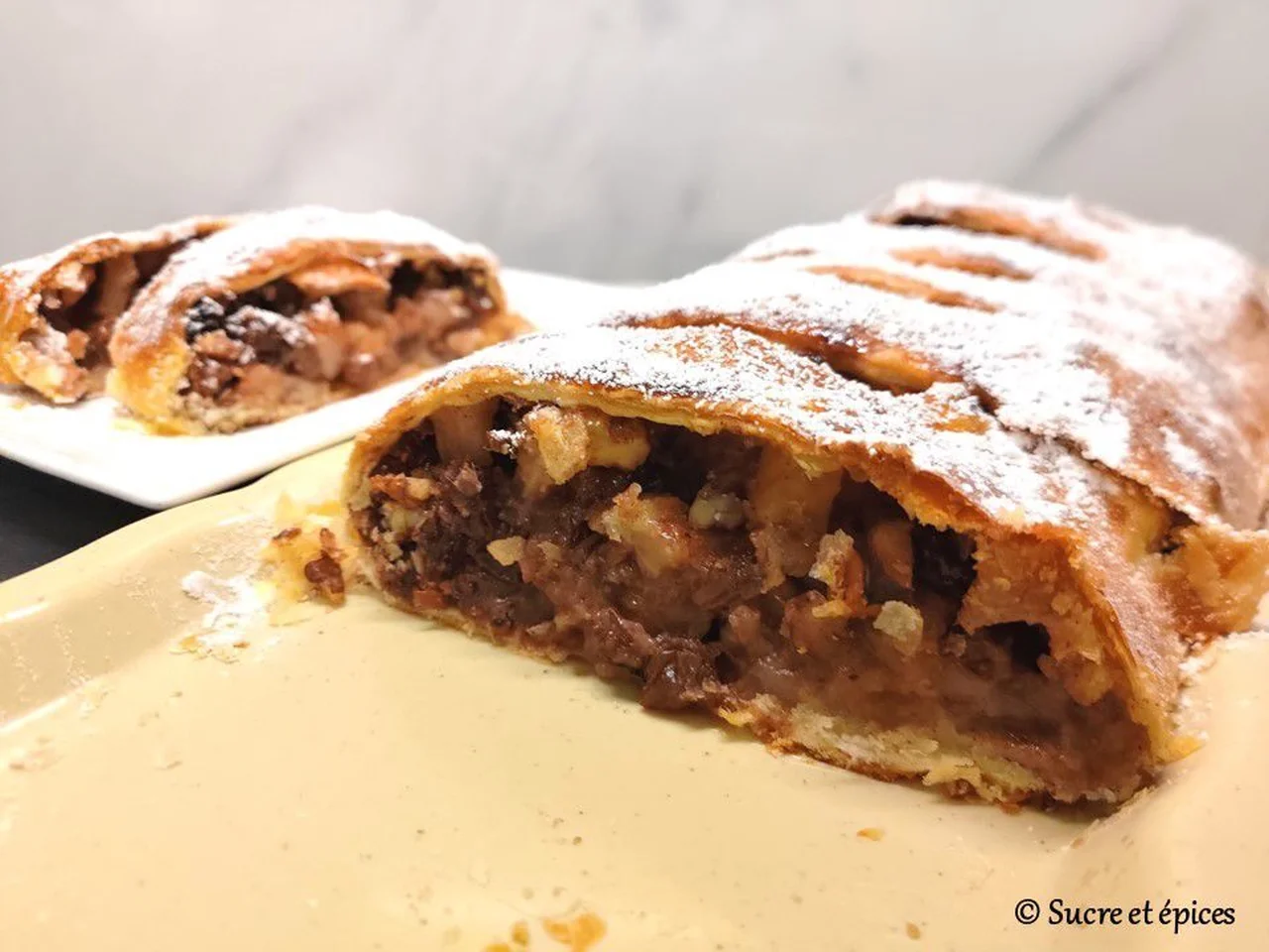 Strudel aux pommes à la pâte feuilletée