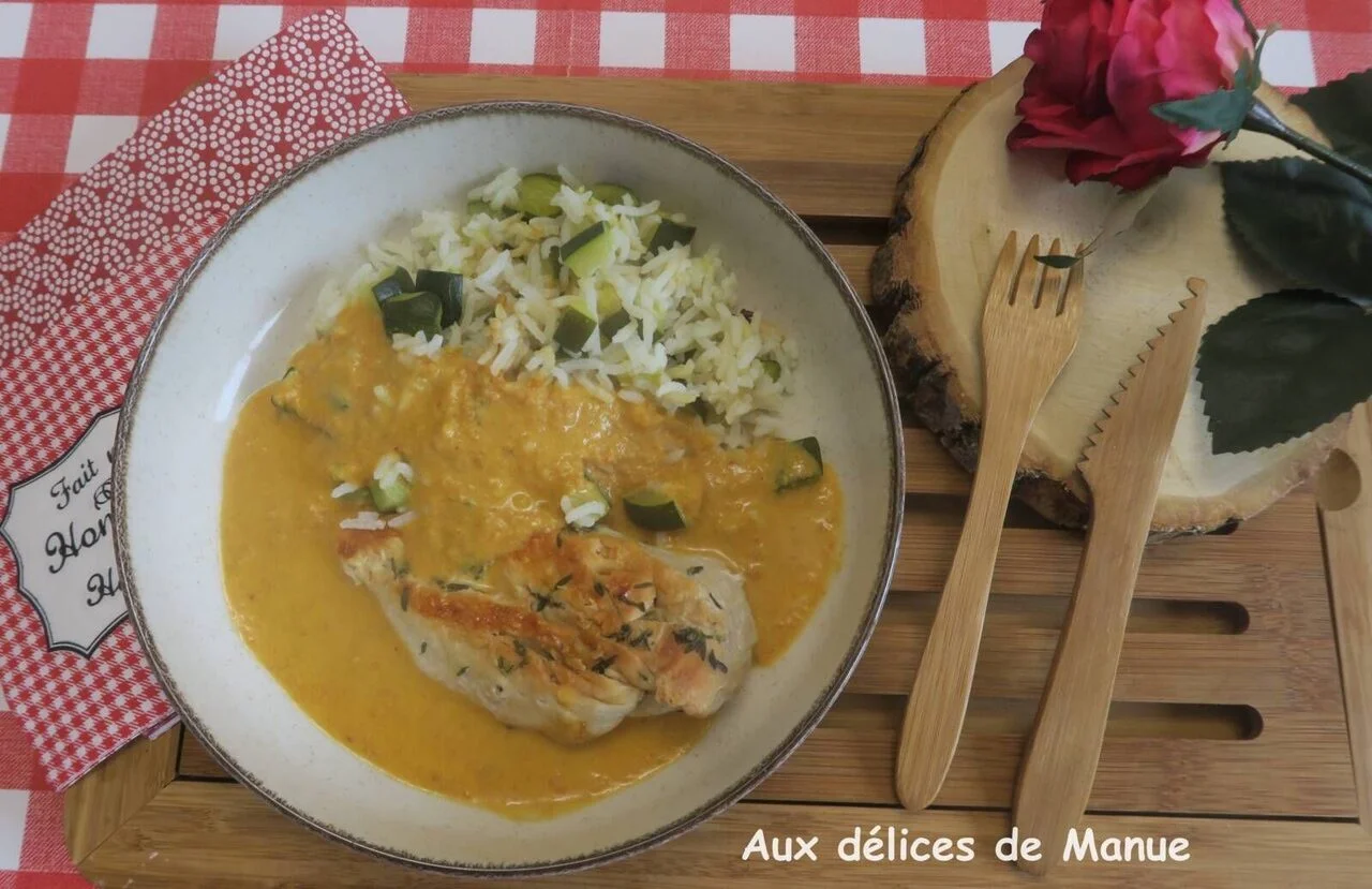 Blancs de poulet à la crème infusée au chorizo