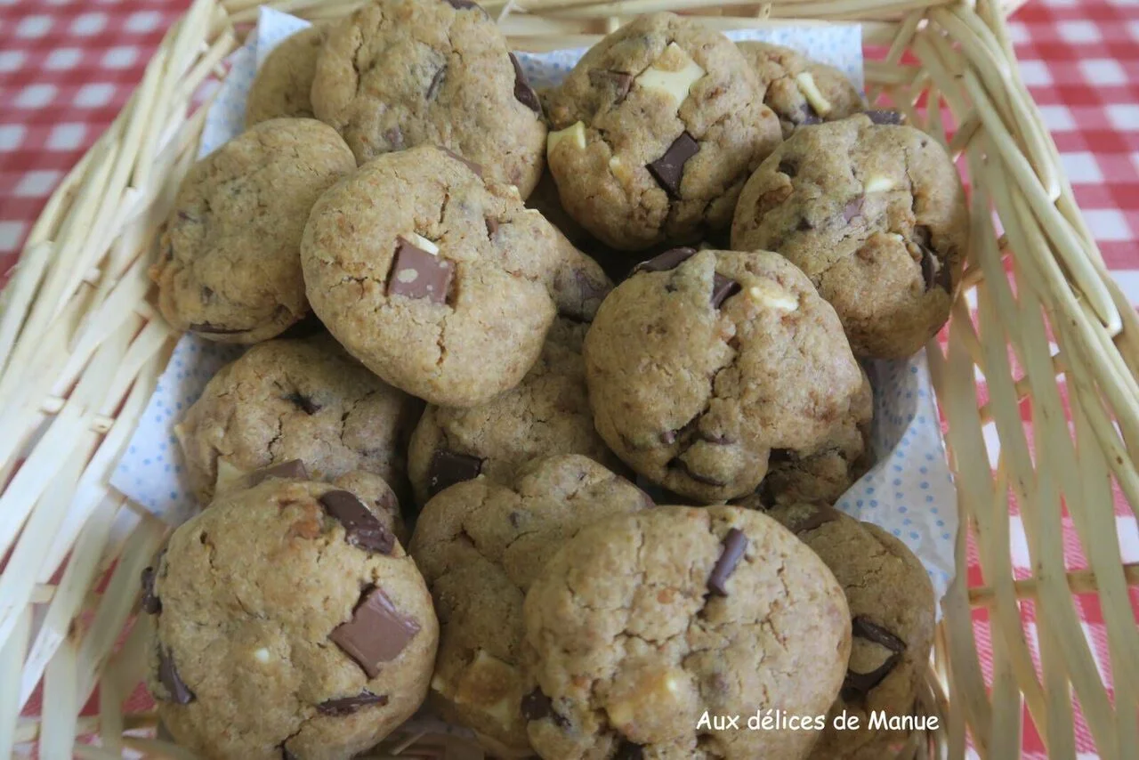 Cookies aux spéculoos et pépites 3 chocolats