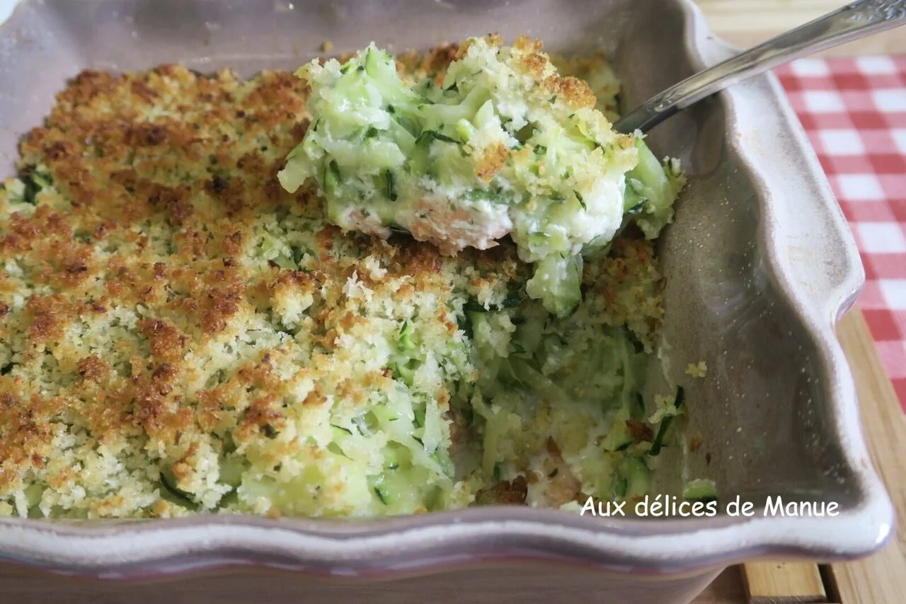 Gratin de saumon aux courgettes et pommes de terre