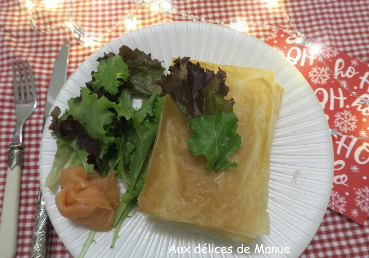 Millefeuille aux 2 saumons et tomates séchées