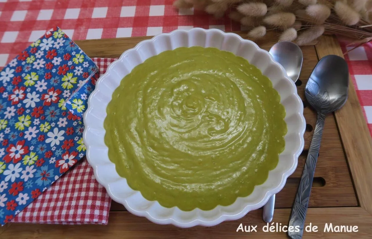 Velouté de petits pois et carottes