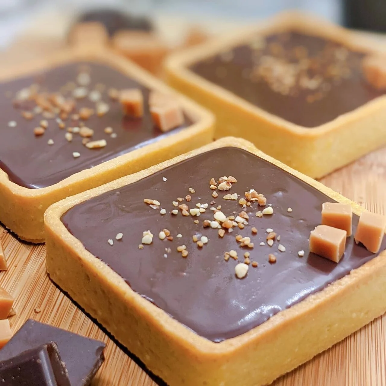 Tartelettes croquantes chocolat caramel
