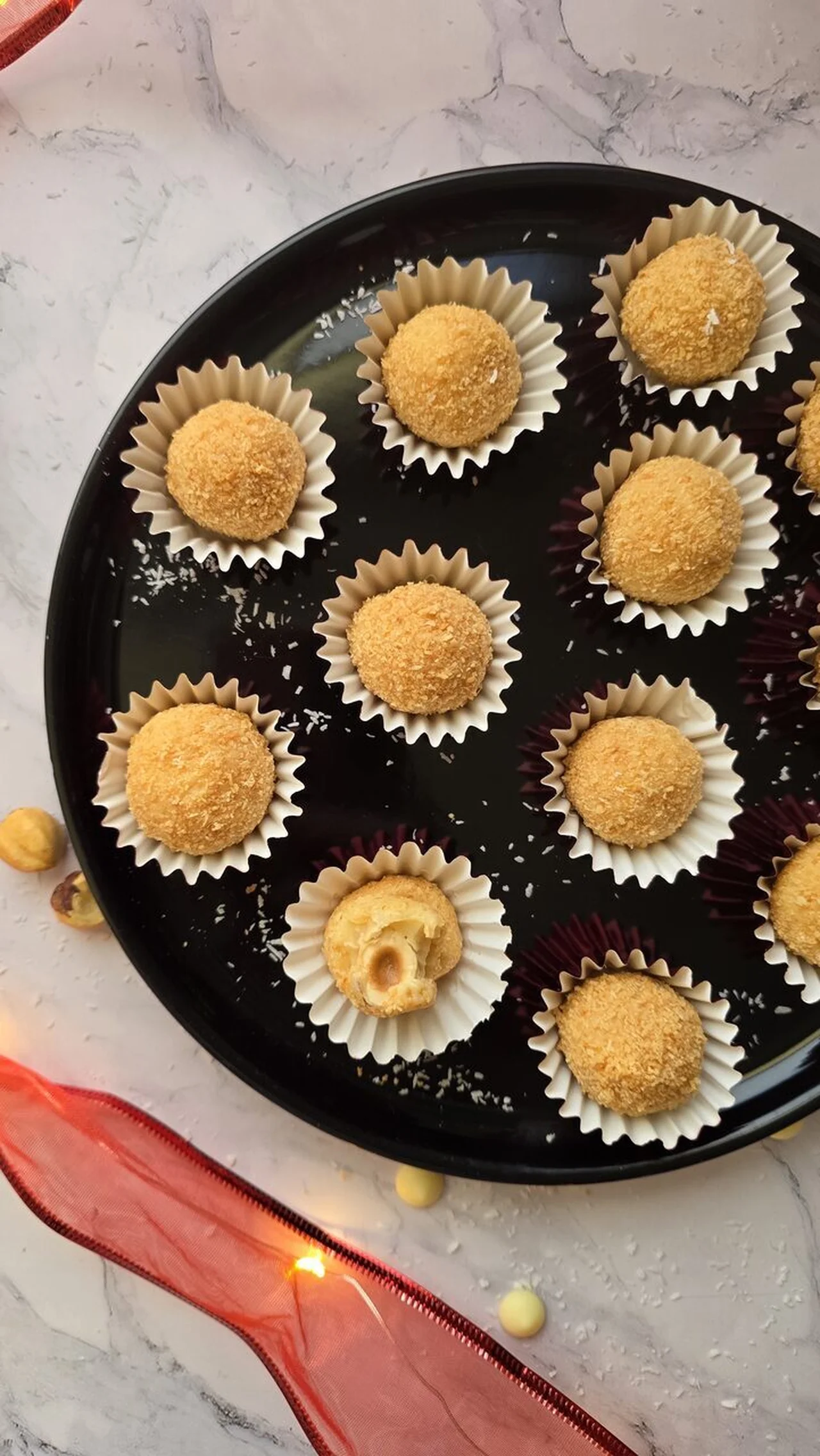 Truffes chocolat blanc noix de coco