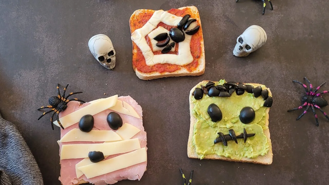 Les tartines monstrueuses d'Halloween
