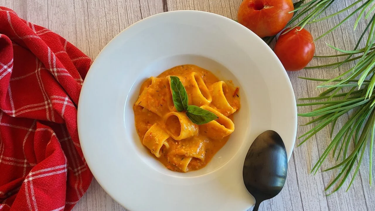 Pasta sauce ricotta et tomates rôties