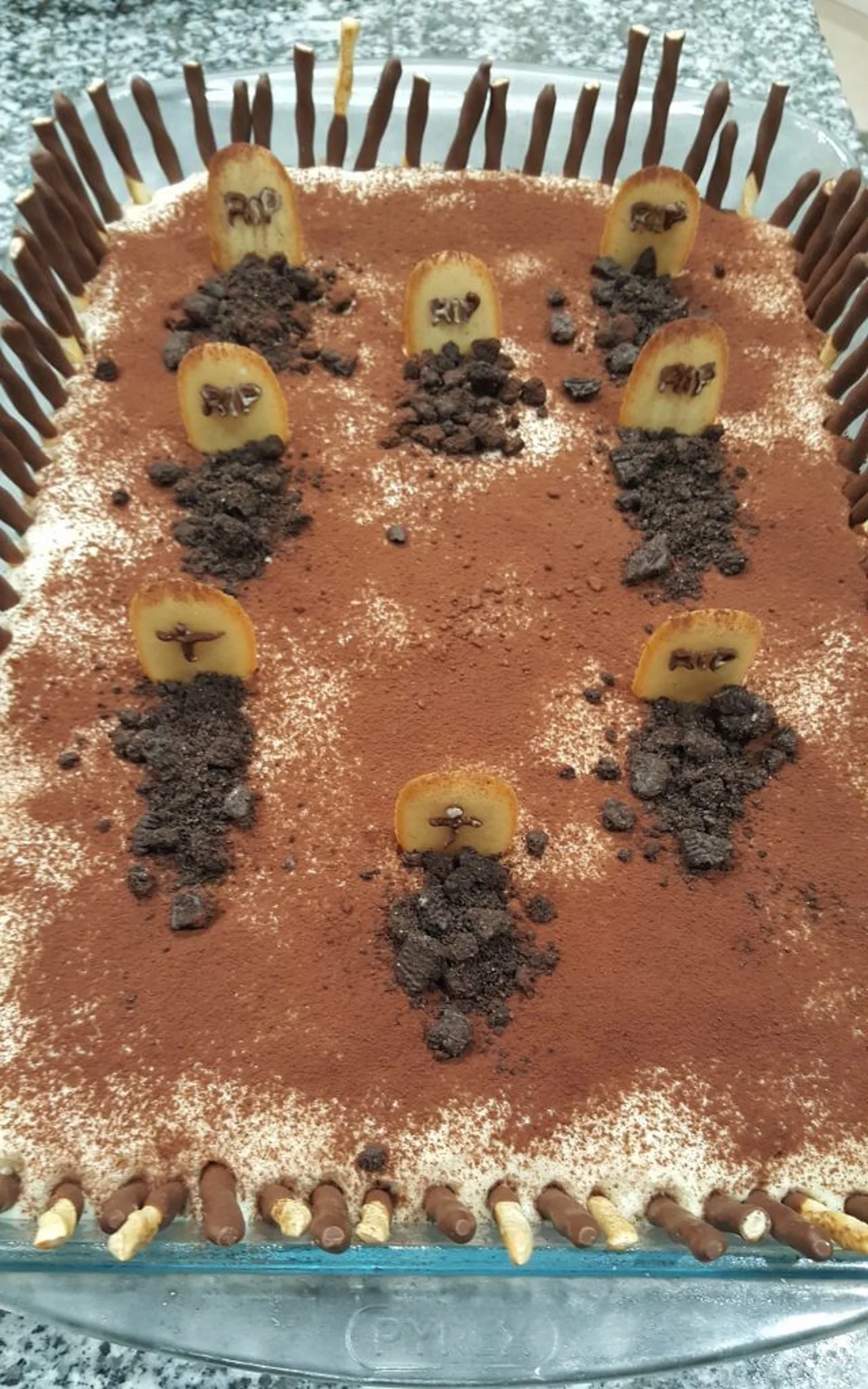 Tiramisu cimetière d'Halloween