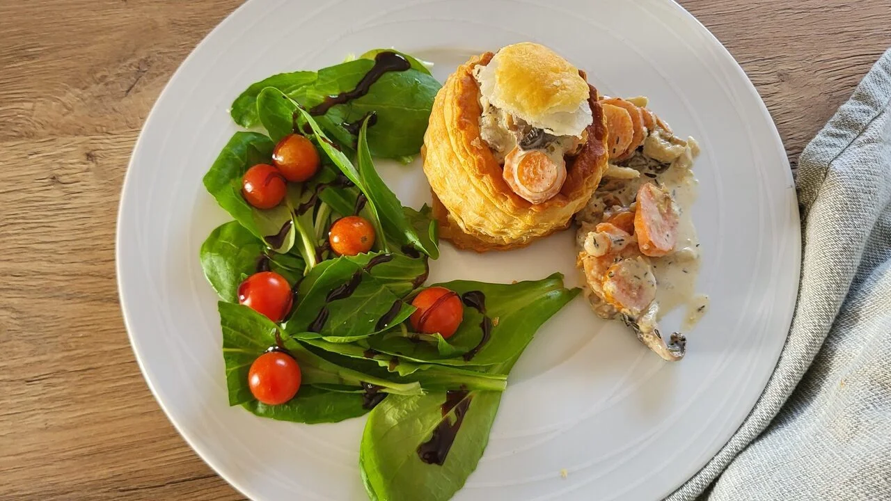Vol-au-vent à la blanquette de poisson