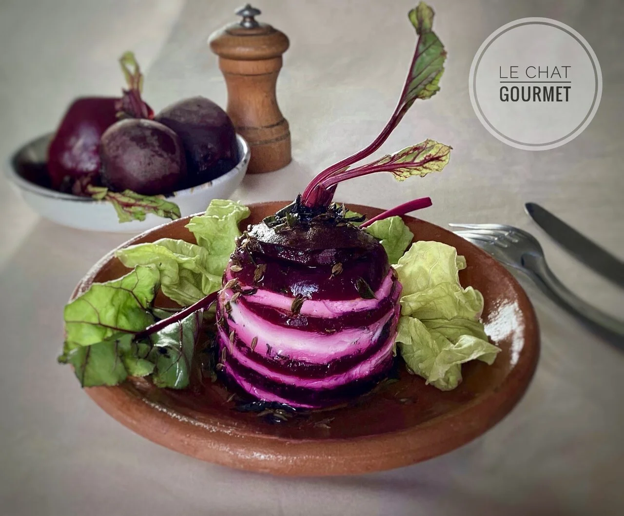 Marbré Warhol betteraves et fromage frais