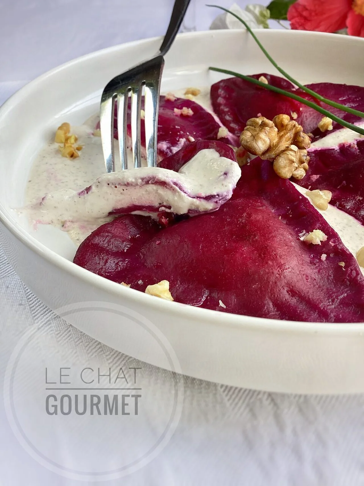 Ravioles de betterave au fromage de chèvre