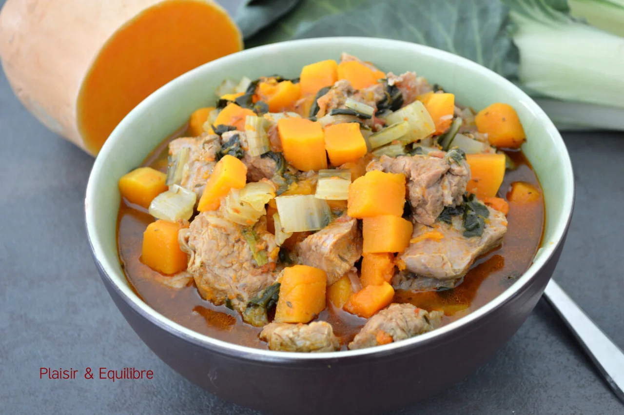 Mijoté de veau aux blettes et butternut