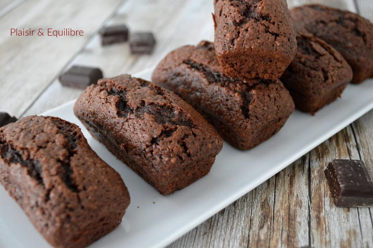 Petits cakes moelleux au chocolat et aux amandes