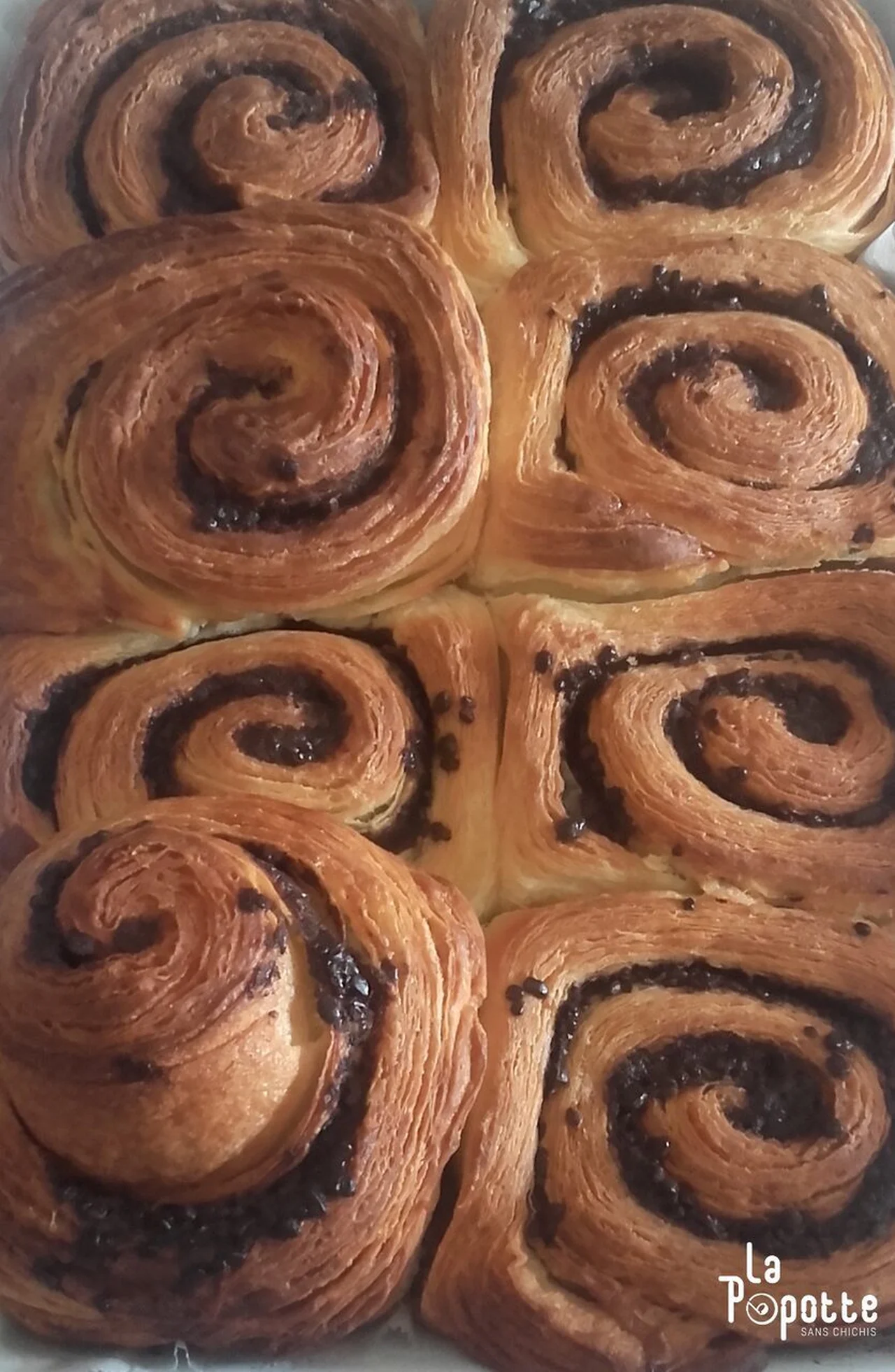 Brioche feuilletée aux paillettes de chocolat