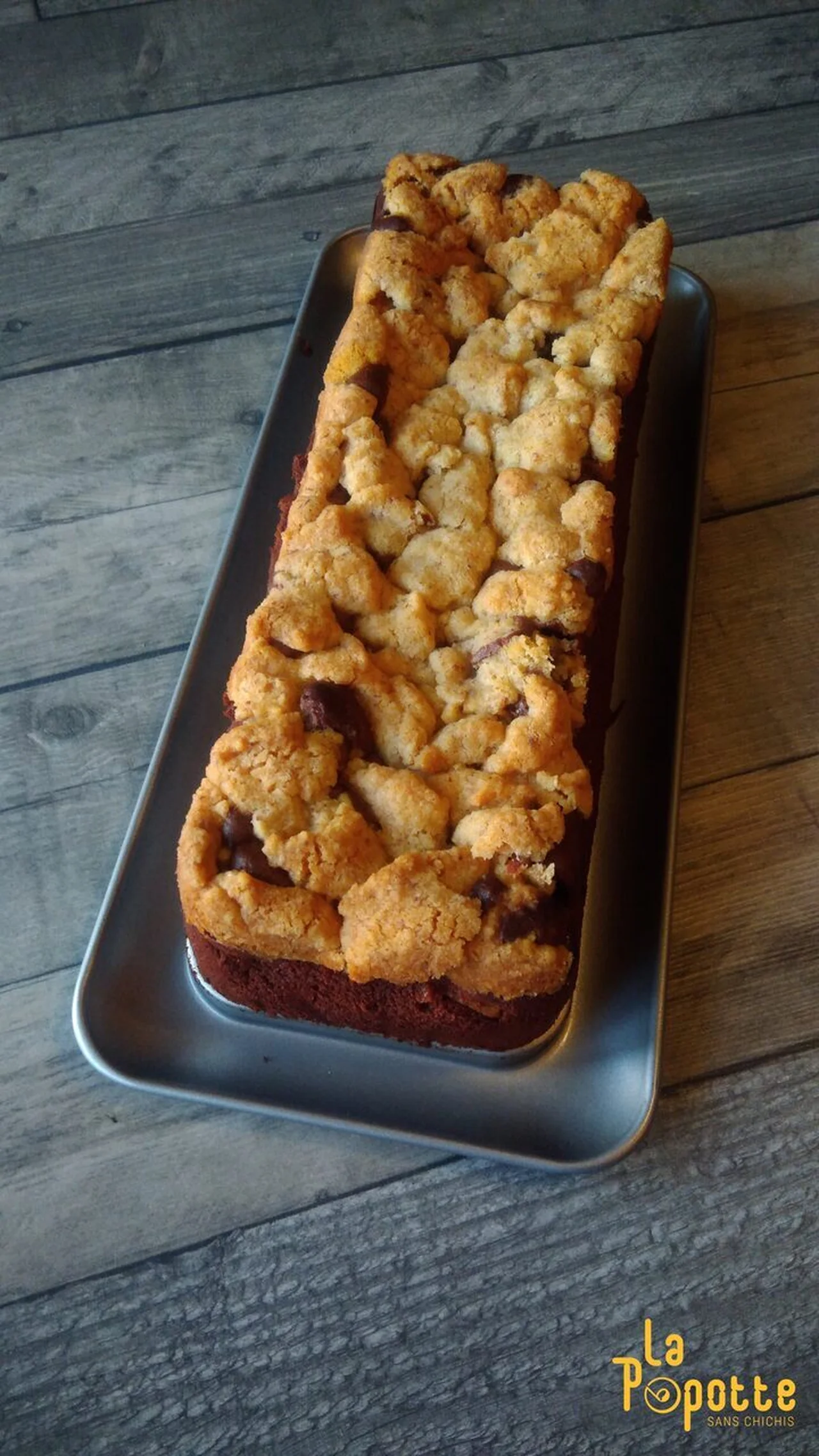 Crumble cake poire et chocolat