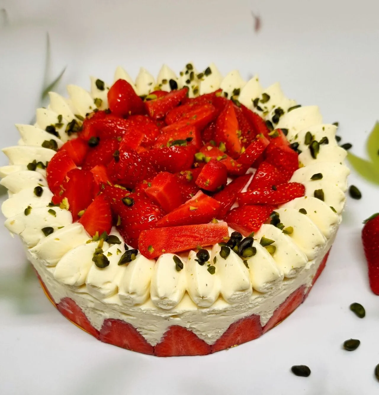 Fraisier crème diplomate