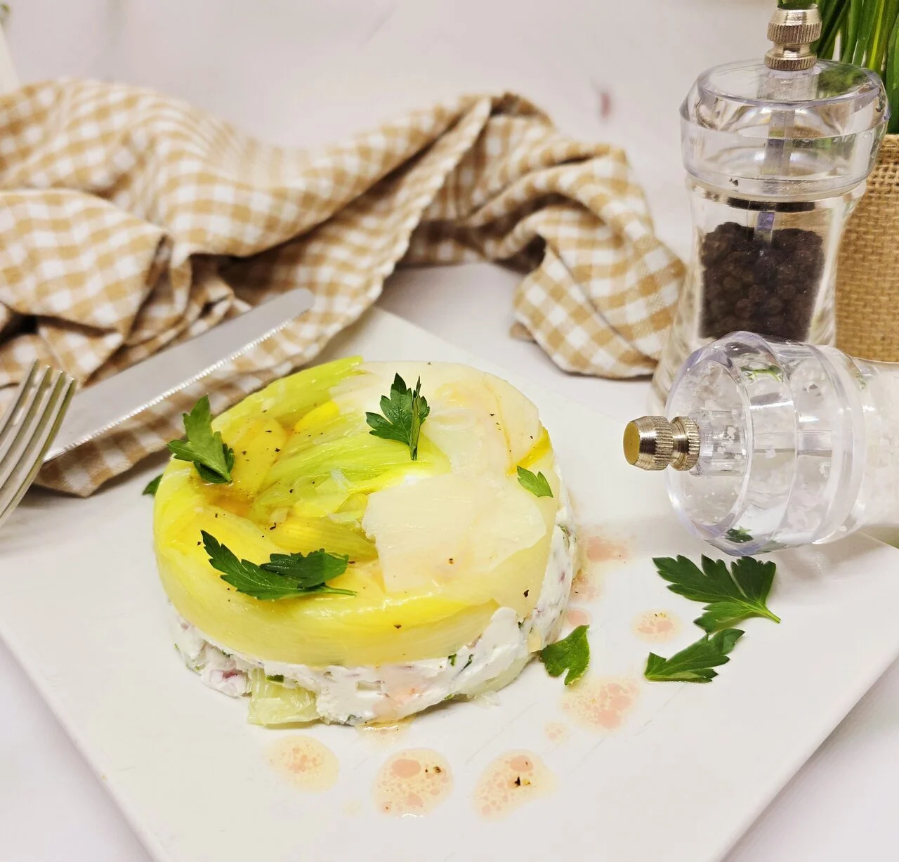 Terrine de poireaux au chèvre