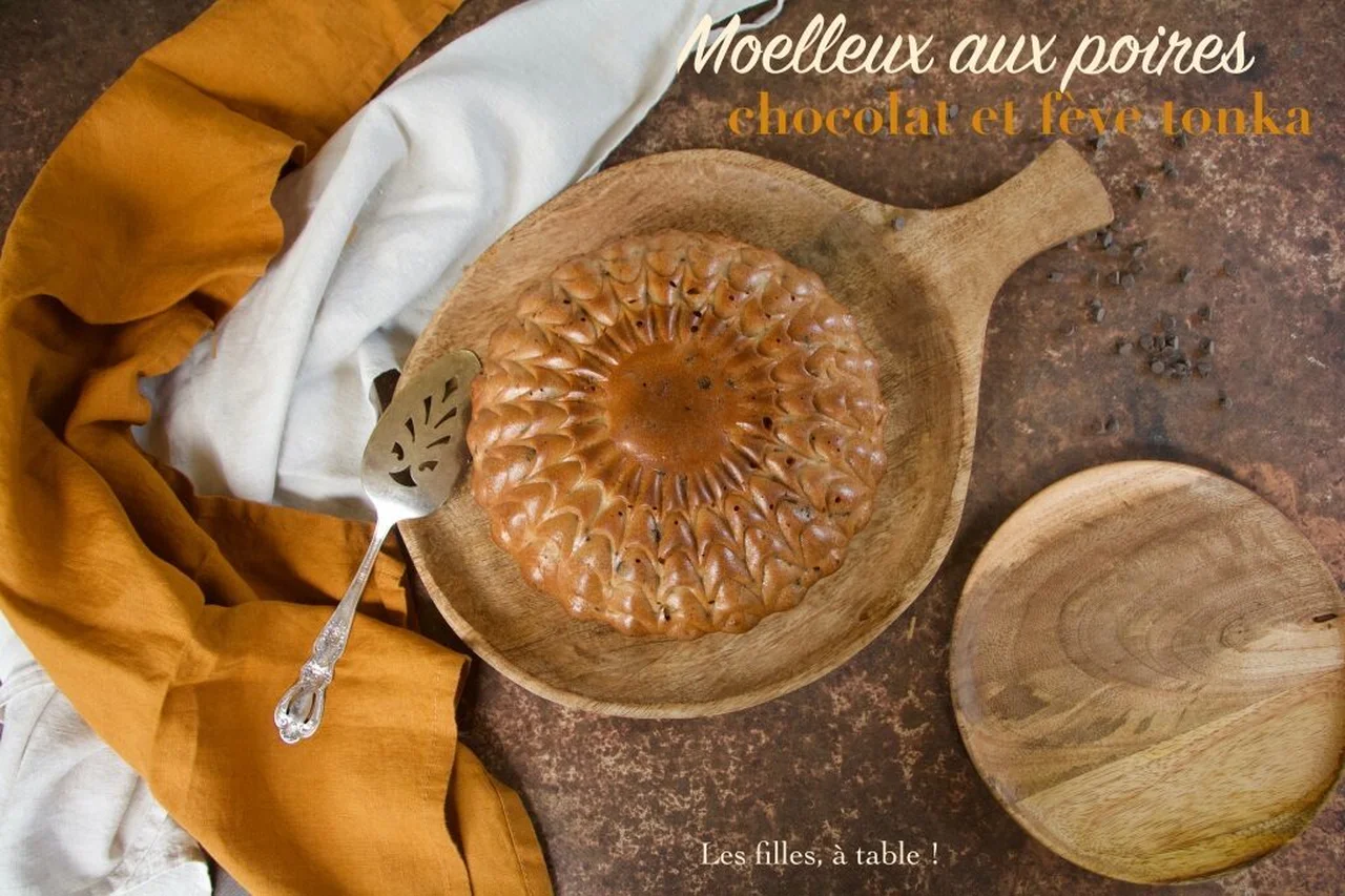 Moelleux aux poires, chocolat et fève tonka