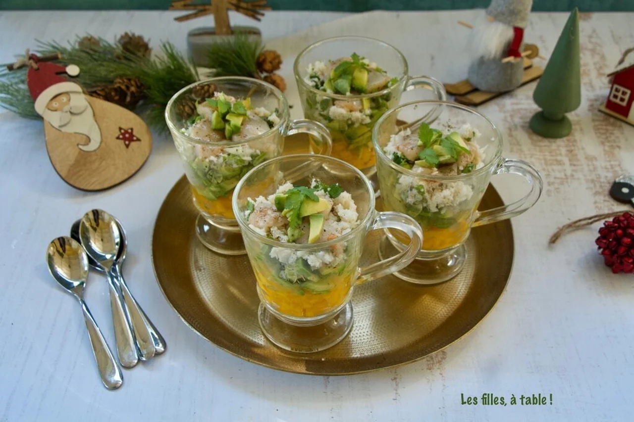 Tartare mangue, avocat, crabe et St-Jacques