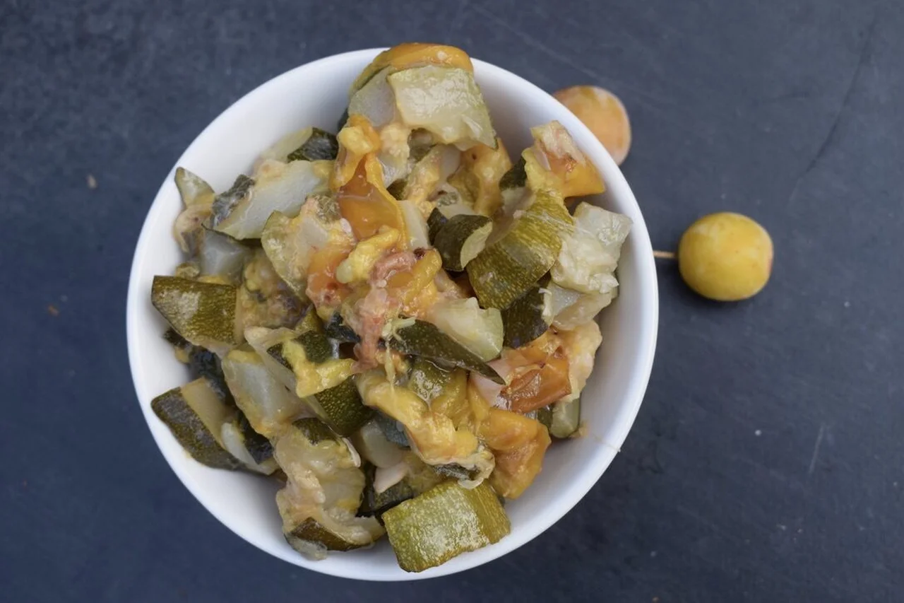 Courgettes et mirabelles au balsamique