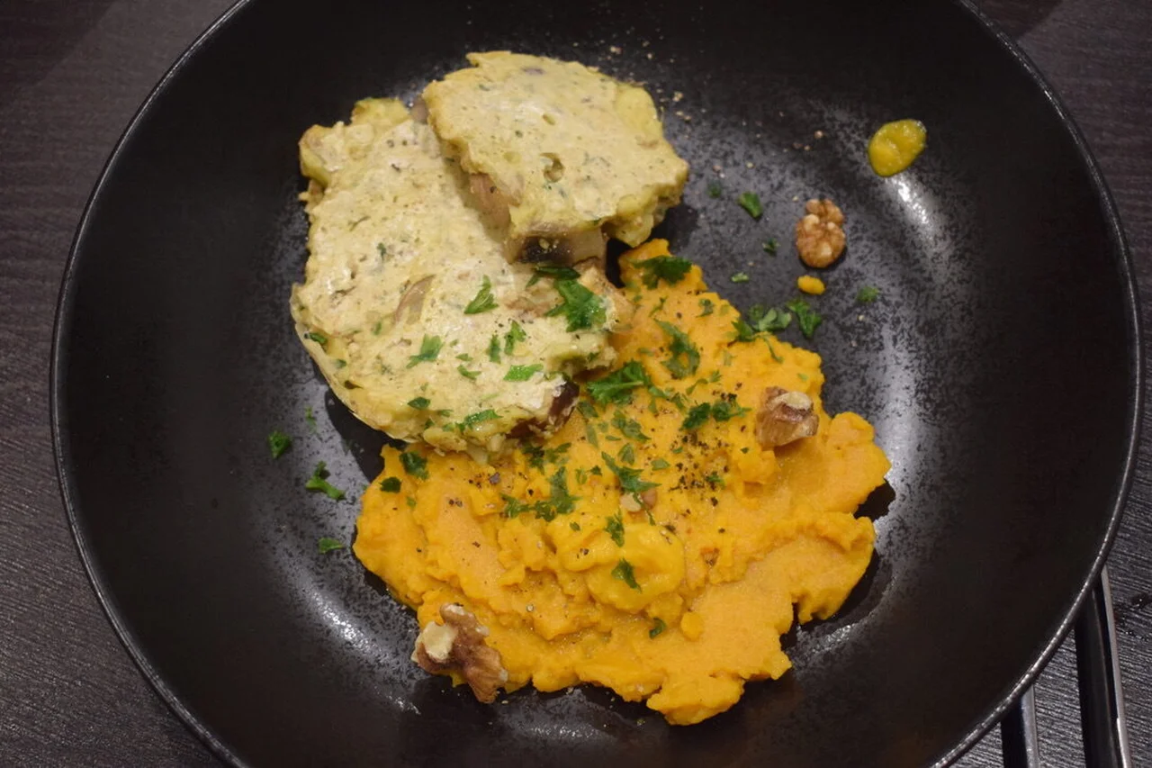 Galettes champignons noix et comté