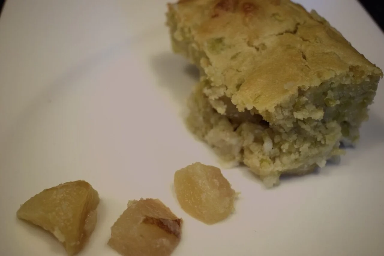 Moelleux pois cassés, poires et amandes