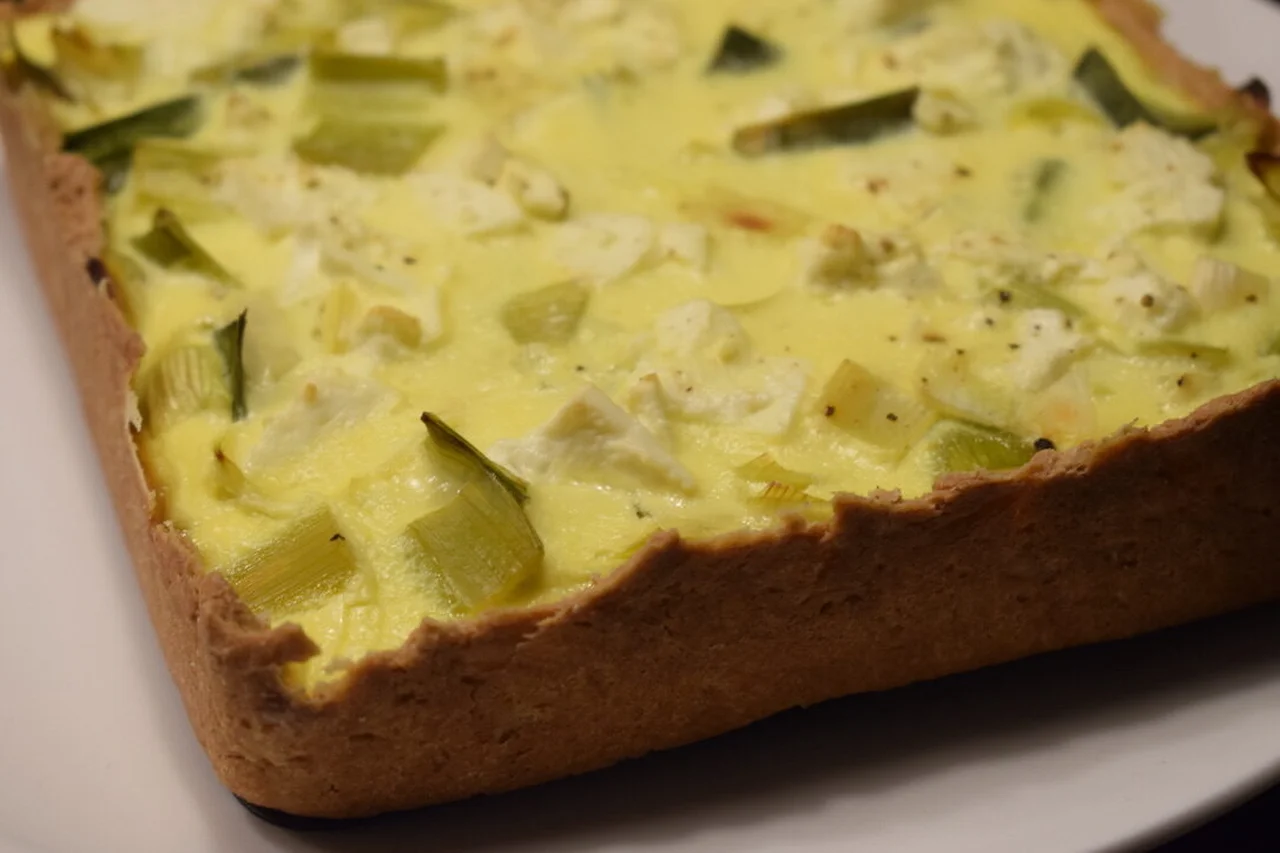 Quiche poireaux, sarrasin et feta