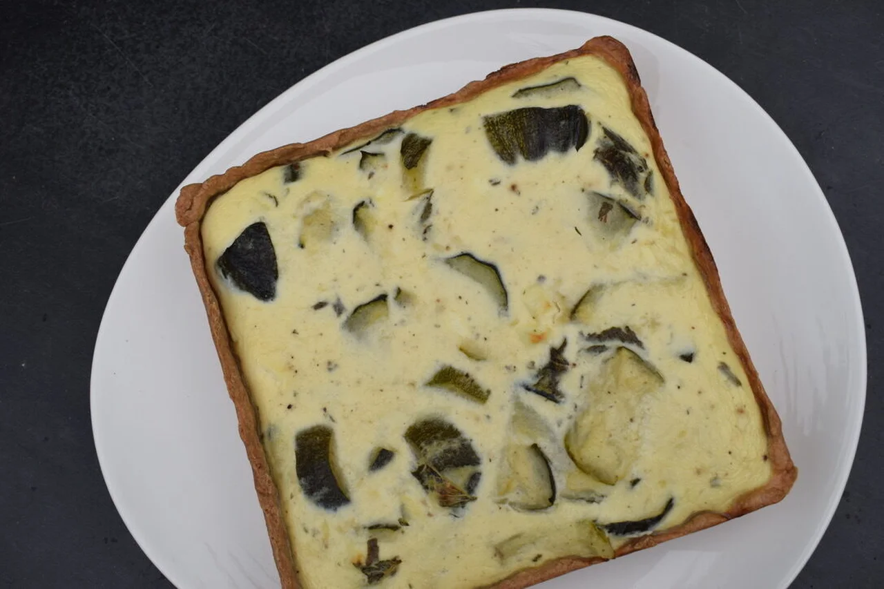 Quiche sarrasin, courgettes et feta