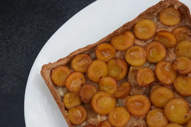 Tarte mirabelles amandes