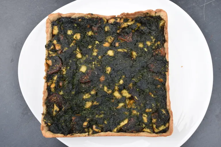 Tarte sucrée amandes et orties