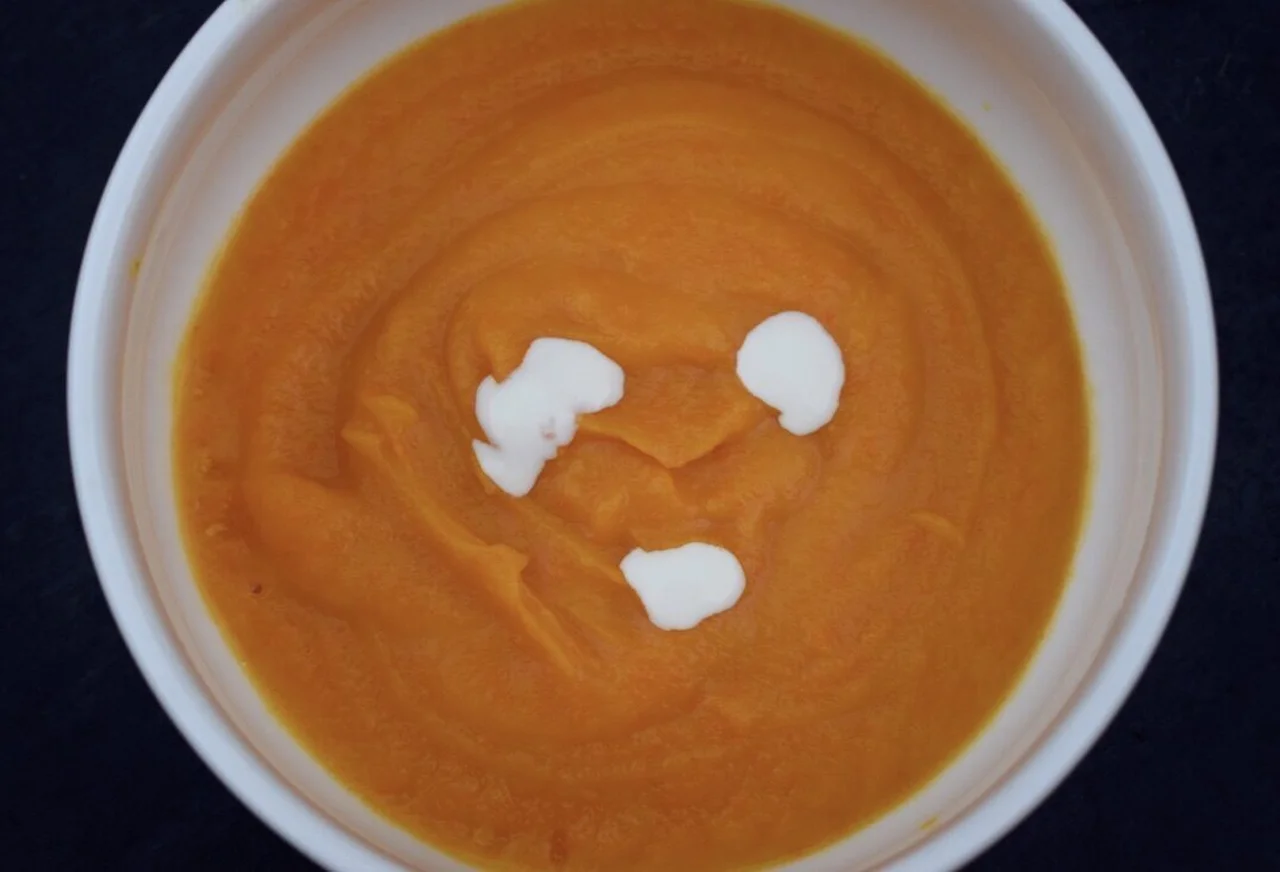 Velouté de potimarron au safran et à l'orange