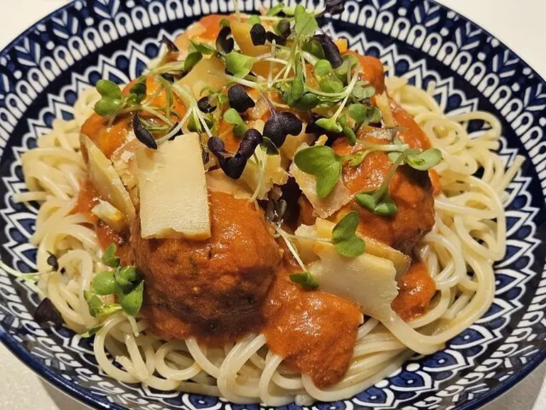 Spag aux boulettes déjeuner