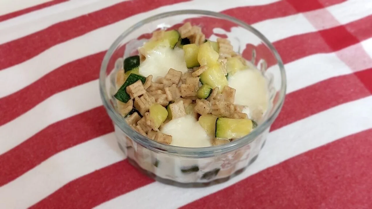 Gratin de crozets aux courgettes, miel et mozzarella
