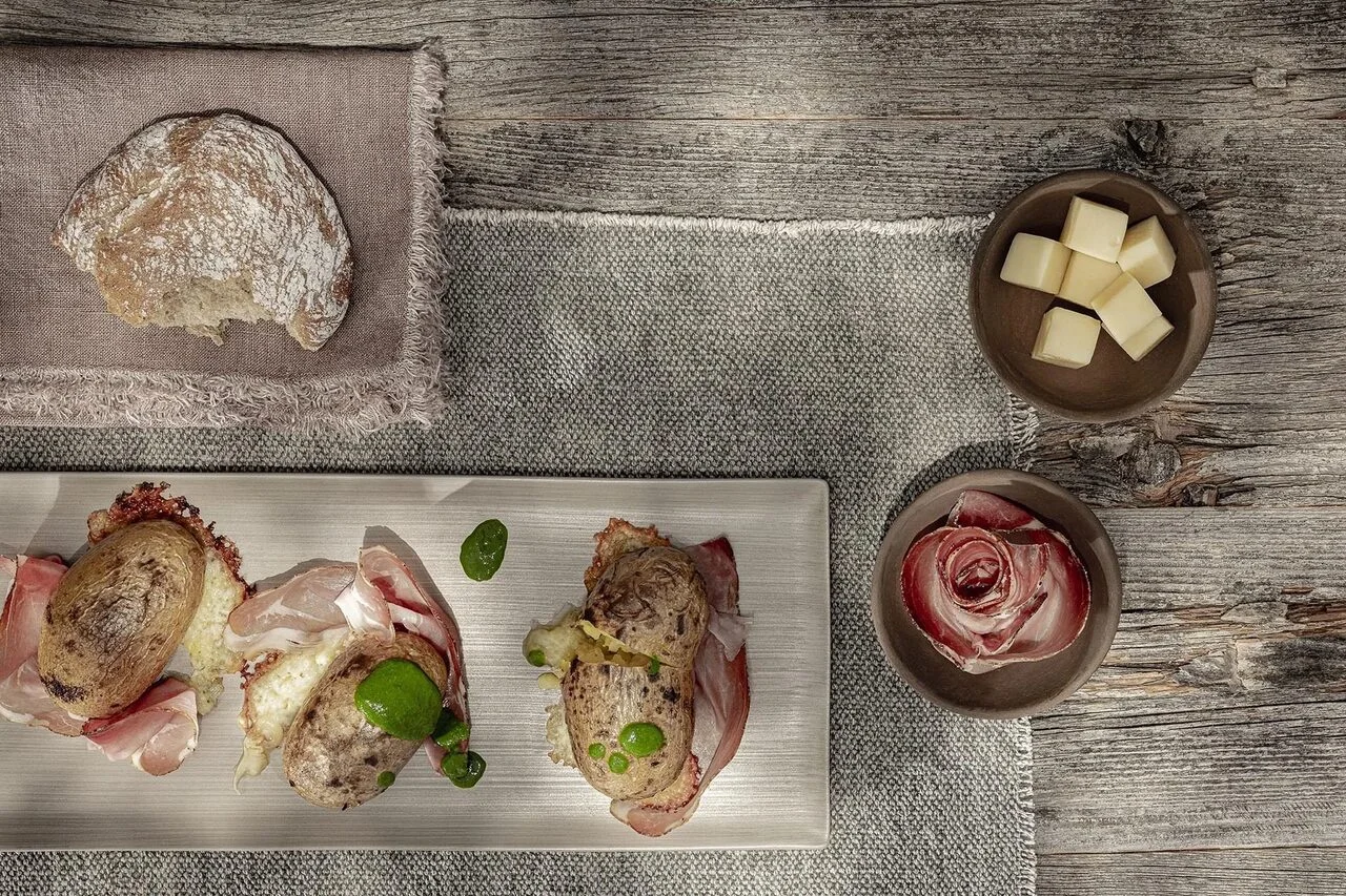 Pommes de terre farcies au Speck et Fromage Stelvio