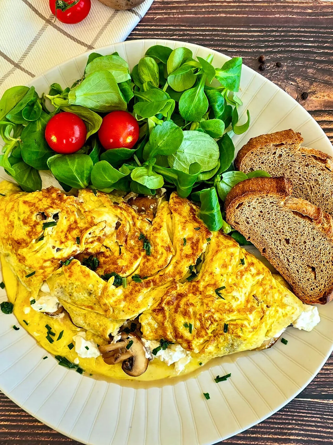 Omelette aux champignons