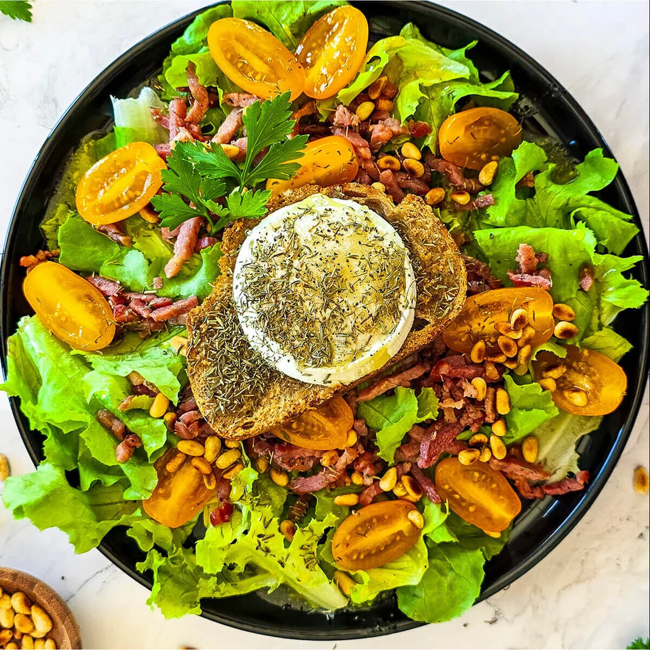 Salade de chèvre chaud et lardons