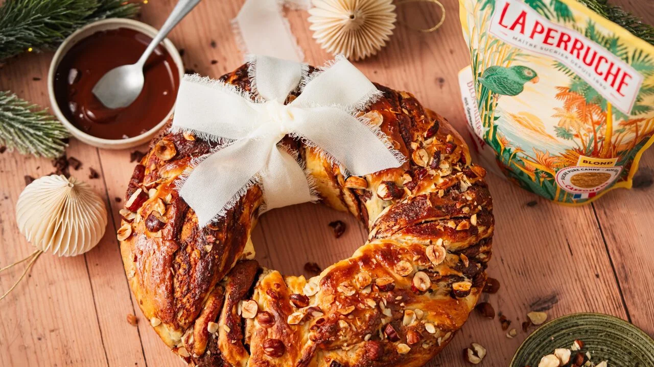 Couronne de Noël choco-noisette