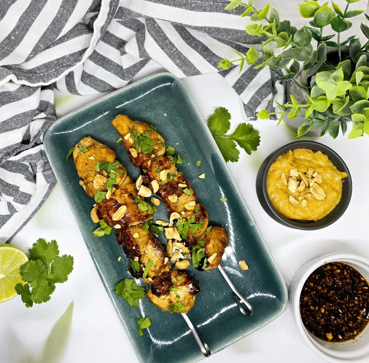 Brochettes de poulet satay
