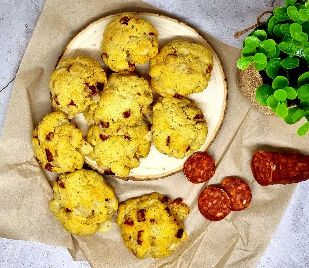 Cookies salés chorizo comté